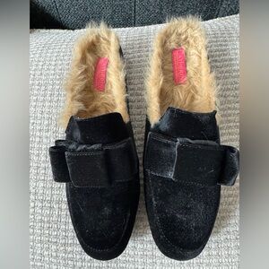 NWT Catherine Malandrino Velvet Fur Furrow Loafers 9